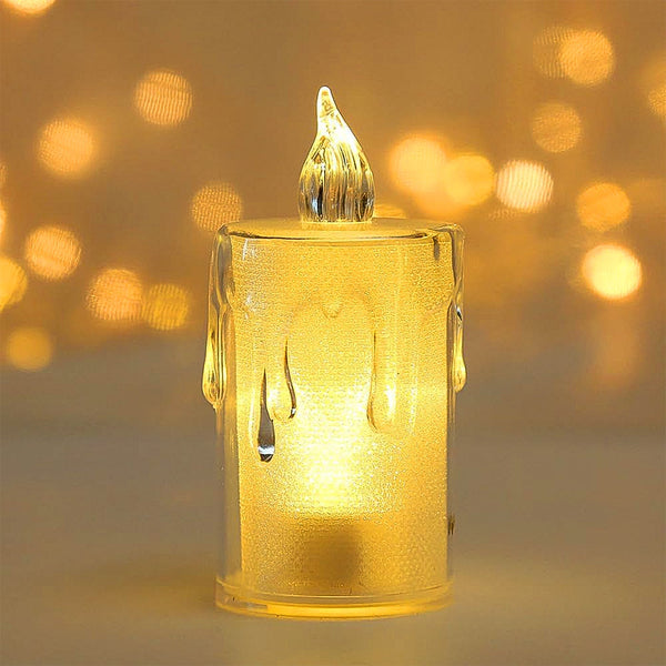 Simple Candles for Home Decoration, Crystal Candle Lights, Diwali