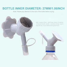 Dual head watering nozzle for bottles
