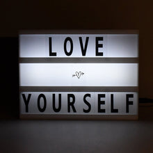 Black Mini A6 Magnetic Cinematic Light Box with 82 Characters and 10 Emojis  (1 Set)