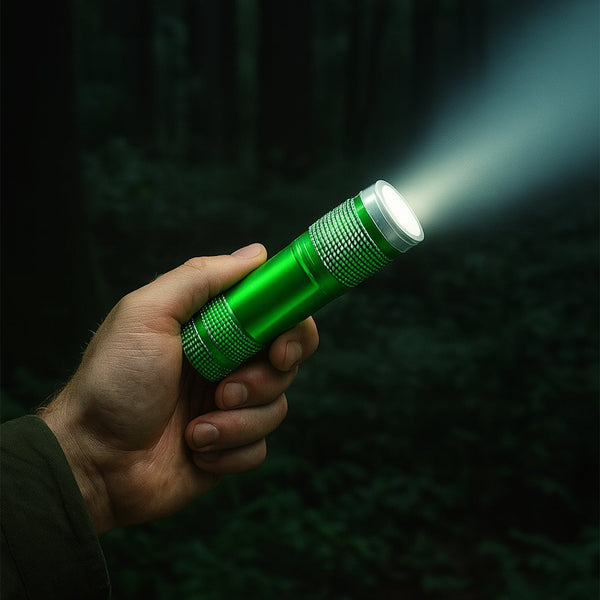 Super-Bright Mini 9 LED Bulb Pocket Torches - Small Torch Flashlight for Camping, Hiking, DIY, Travelling, Outdoors and More 3 Battery operated (Battery not included / 1 pc)