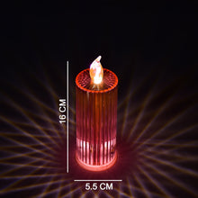 Big Simple Candles for Home Decoration, Crystal Candle Lights, Diwali (Multicolor)
